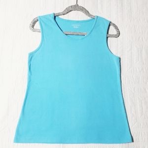 Appleseed's light blue cotton tank top M